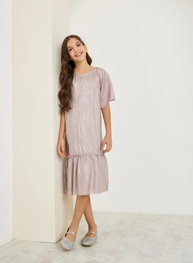 ستايلي فستان بليسيه بخصر منخفض